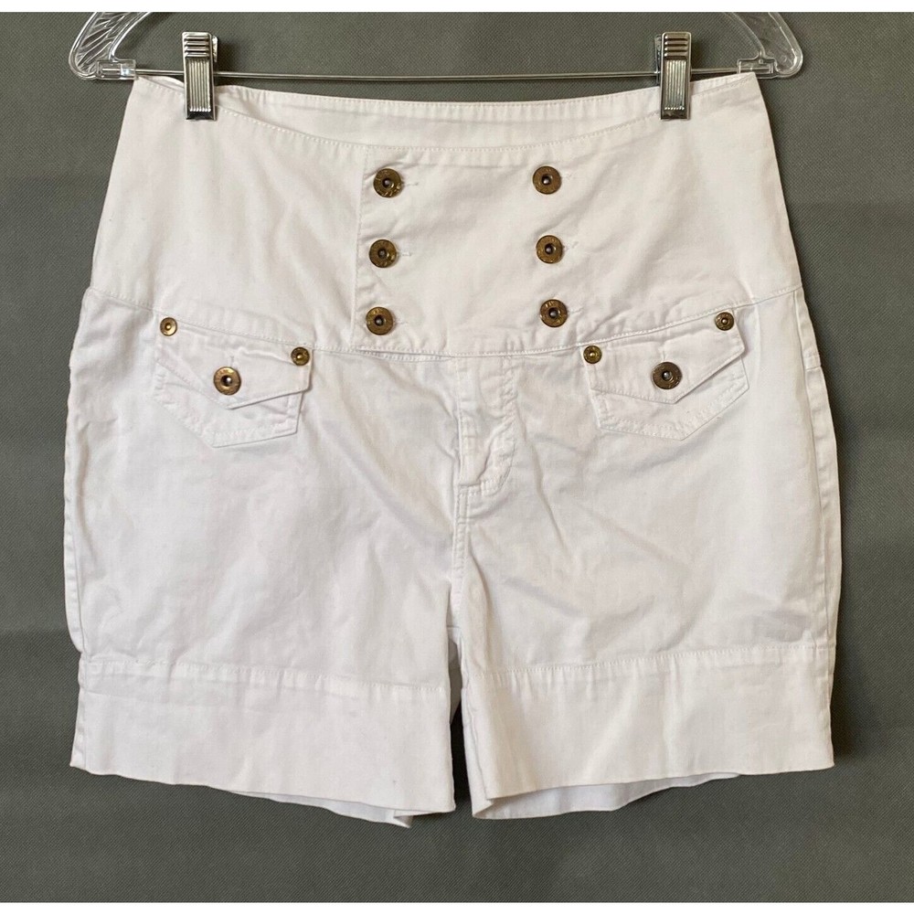 Vintage Sailor Sizzle Shorts Junior Size 13 White Button Pocket Accents Read